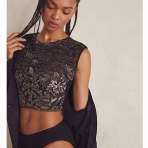 NWT Free People Just for you Embellished top